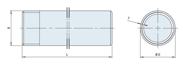 Anschweißnippel 3/4" x 40 mm